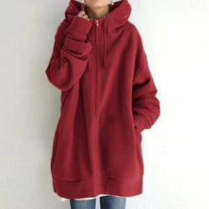 2022 NEW Casual Sweater Zipper Hooded