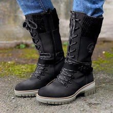 Load image into Gallery viewer, Women Winter Fashion Boots Lace-up Buckle
