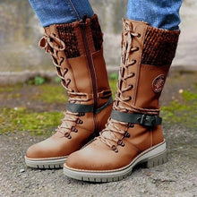 Load image into Gallery viewer, Women Winter Fashion Boots Lace-up Buckle
