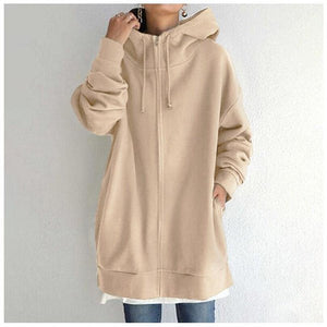 2022 NEW Casual Sweater Zipper Hooded