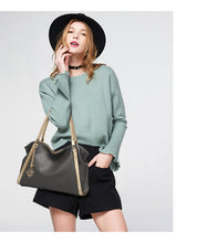 Load image into Gallery viewer, Leather Handbag-Toth Violet Wine
