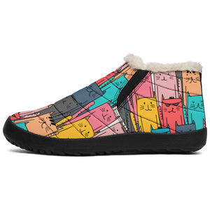 Cool Kitty Cats Winter Ankle Boots - Dog Savant