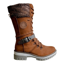 Load image into Gallery viewer, Women Winter Fashion Boots Lace-up Buckle
